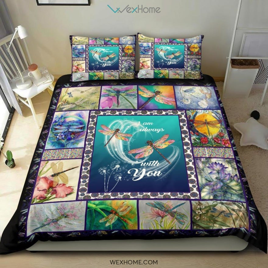 Dragonfly Quilt Bedding - Duvet Cover And Pillowcase Set - Unique Design Amazing Gift