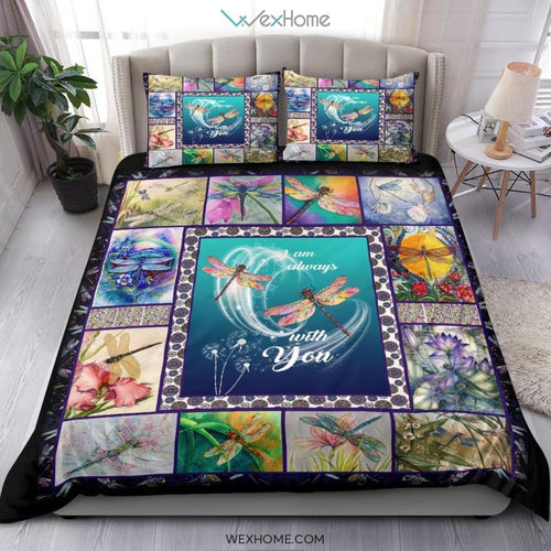 Dragonfly Quilt Bedding - Duvet Cover And Pillowcase Set - Unique Design Amazing Gift