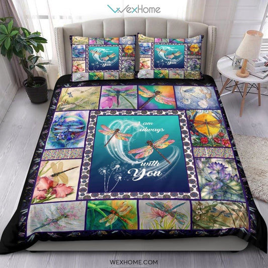 Dragonfly Quilt Bedding - Duvet Cover And Pillowcase Set - Unique Design Amazing Gift