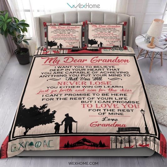 Quilt Grandma Bedding - Duvet Cover And Pillowcase Set - Unique Design Amazing Gift