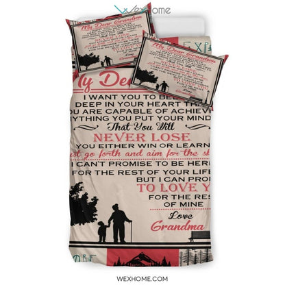 Quilt Grandma Bedding - Duvet Cover And Pillowcase Set - Unique Design Amazing Gift
