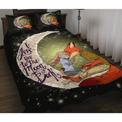 Fox To The Moon Quilt Bed Sets - Unique Design Amazing Gift