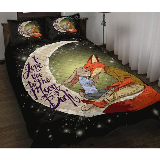 Fox To The Moon Quilt Bed Sets - Unique Design Amazing Gift