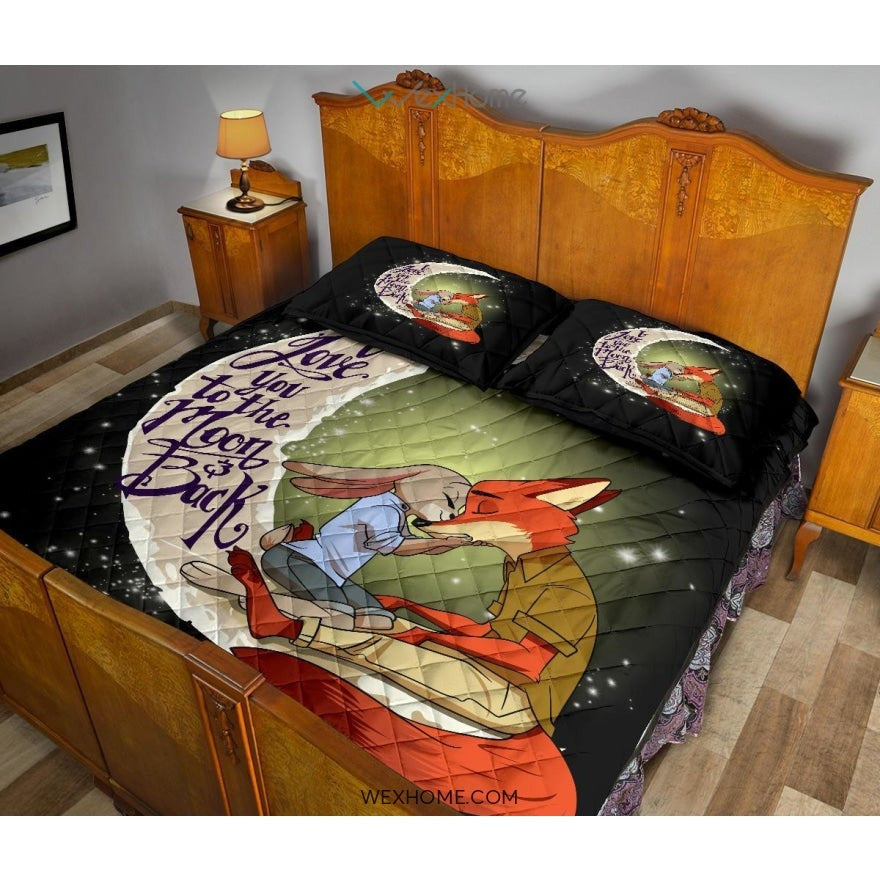 Fox To The Moon Quilt Bed Sets - Unique Design Amazing Gift