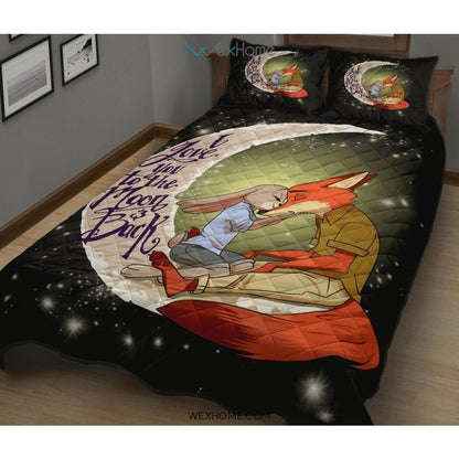 Fox To The Moon Quilt Bed Sets - Unique Design Amazing Gift