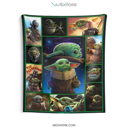 Baby Yoda Star Wars Emotion Cute Indoor Wall Tapestries Amazing Gift W1020
