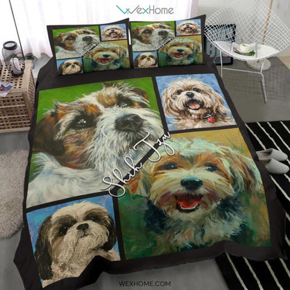 Shih Tzu Bedding - Duvet Cover And Pillowcase Set - Unique Design Amazing Gift