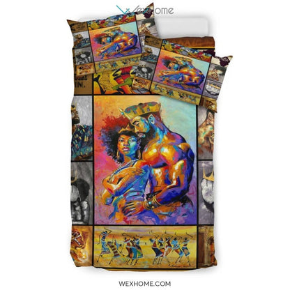 King Queen African Culture Bedding - Duvet Cover And Pillowcase Set - Unique Design Amazing Gift