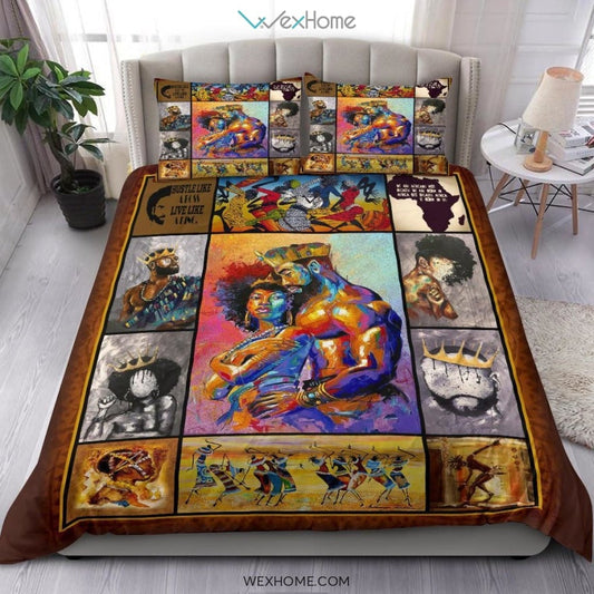 King Queen African Culture Bedding - Duvet Cover And Pillowcase Set - Unique Design Amazing Gift