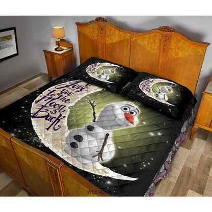 Olaf To The Moon Quilt Bed Sets - Unique Design Amazing Gift