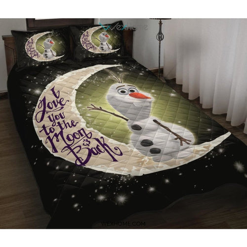 Olaf To The Moon Quilt Bed Sets - Unique Design Amazing Gift