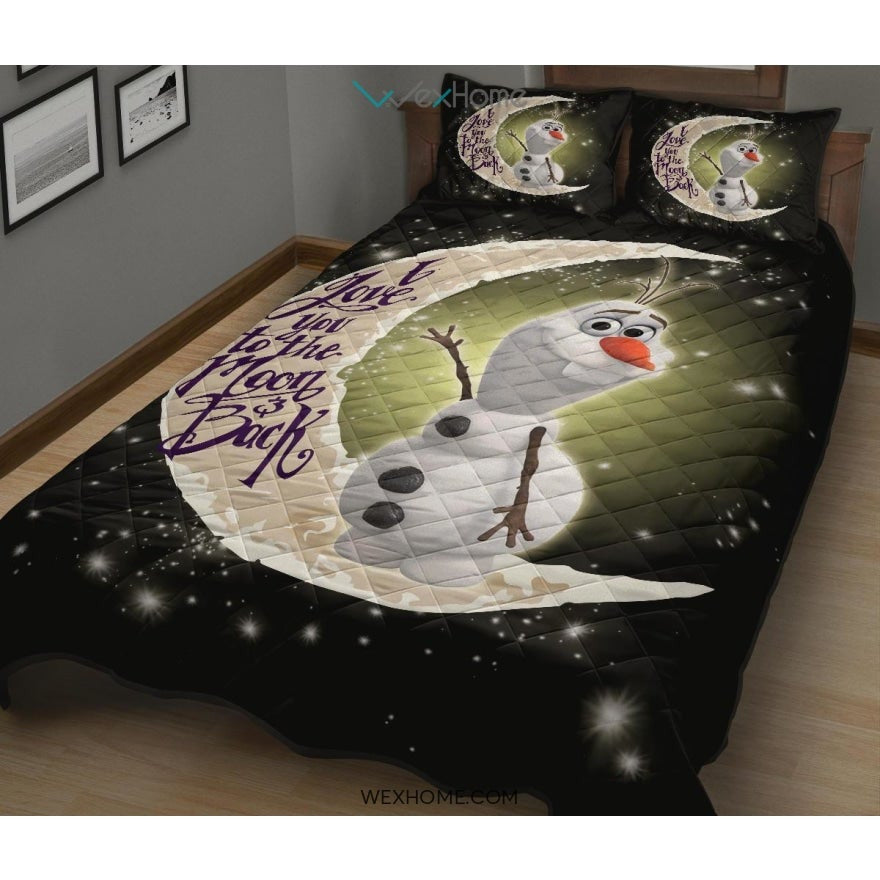 Olaf To The Moon Quilt Bed Sets - Unique Design Amazing Gift