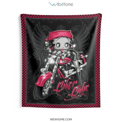 Betty Boop Biker Babe Sexy Lady Indoor Wall Tapestries Unique Gift W1020