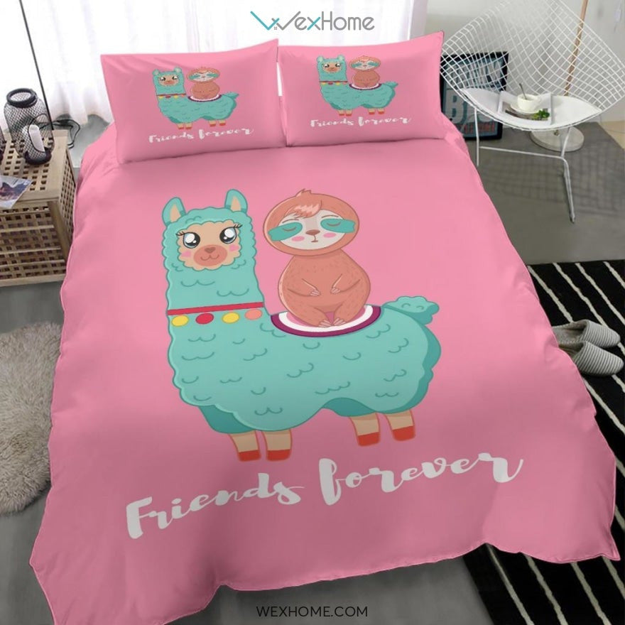 Sloth& Camel Bedding - Duvet Cover And Pillowcase Set - Unique Design Amazing Gift