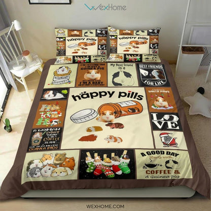 Guinea Pig Quilt Bedding - Duvet Cover And Pillowcase Set - Unique Design Amazing Gift