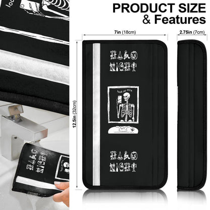 Halloween Seat Belt Covers | Halo Night Skeleton Mirror Selfie Belt Covers