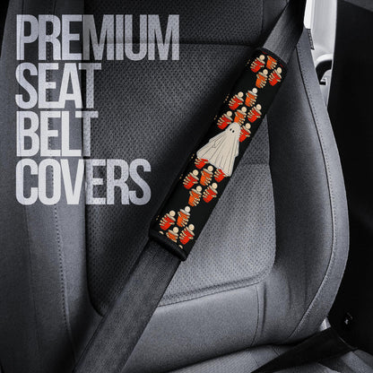 Halloween Seat Belt Covers | Ghost Skeleton Hand Hold Cup Belt Covers