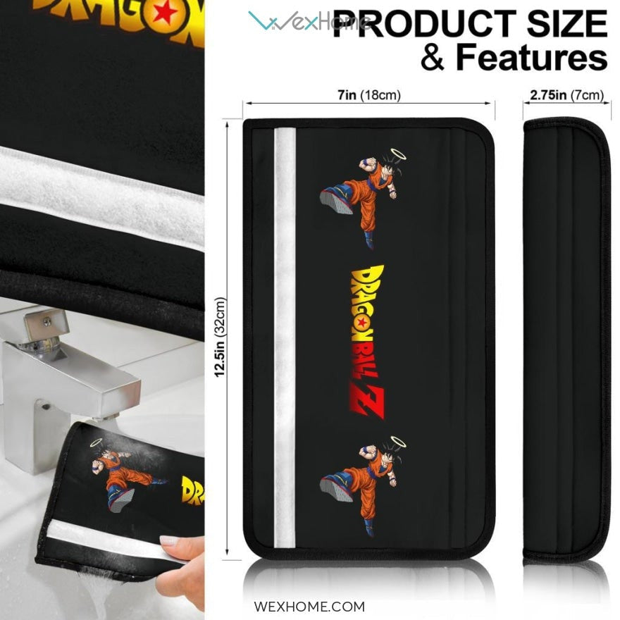 Dragon Ball Anime Seat Belt Covers | DB Goku With Halo On Head Power Belt Covers