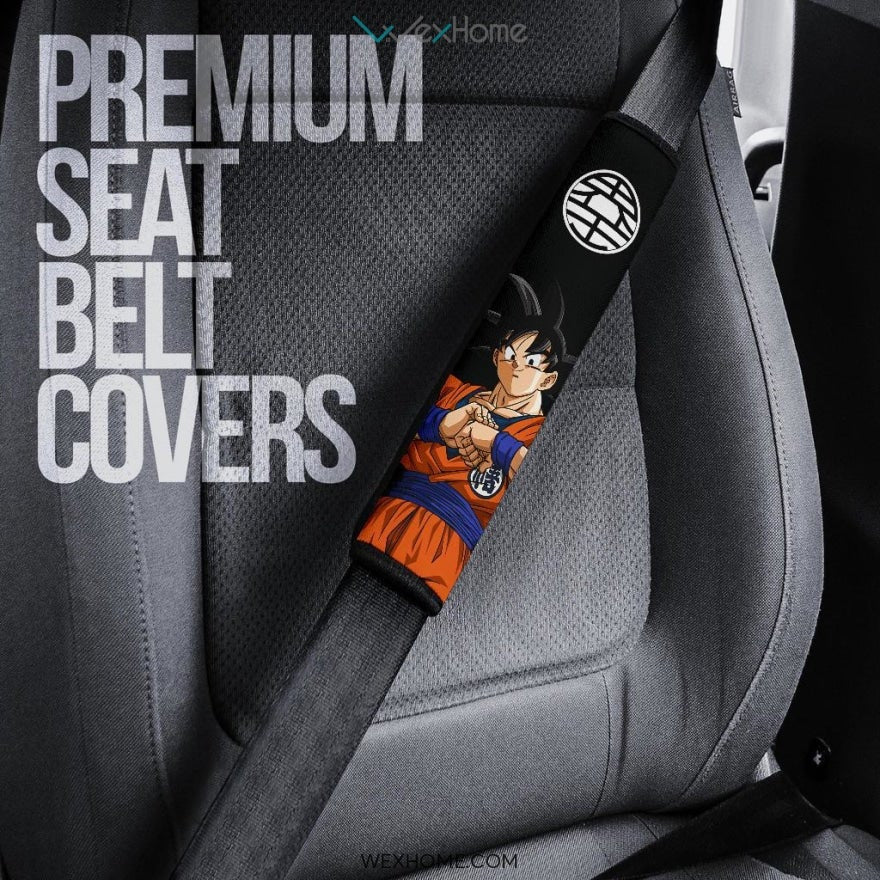 Dragon Ball Anime Seat Belt Covers | DB Goku With Halo On Head Power Belt Covers