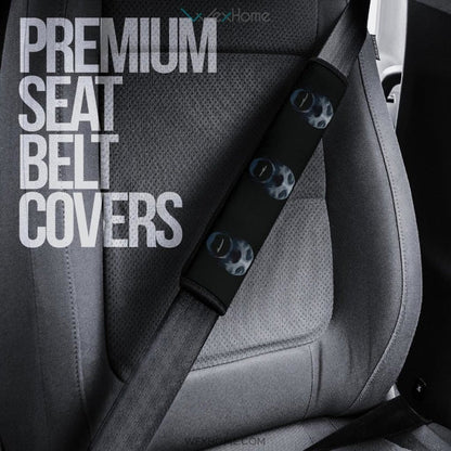 Horror Movie Seat Belt Covers | Scary Soul Face White Fabric Belt Covers
