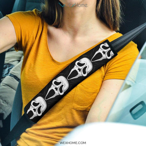 Horror Movie Seat Belt Covers | Scary Scream Ghost Face Patterns Belt Covers