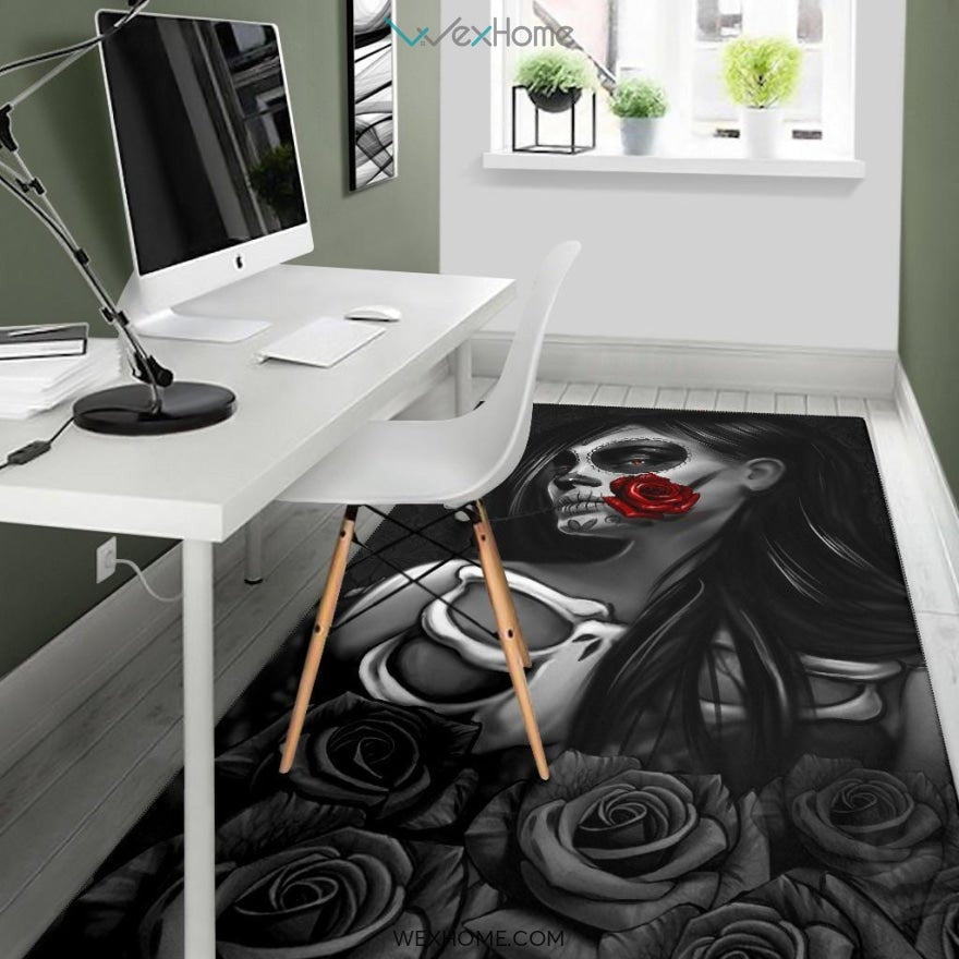 Day of the Dead and Roses - Rug