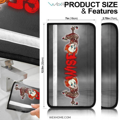 Horror Movie Seat Belt Covers | Murder Bunny IT Pennywise Belt Covers