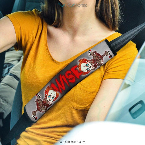 Horror Movie Seat Belt Covers | Murder Bunny IT Pennywise Belt Covers