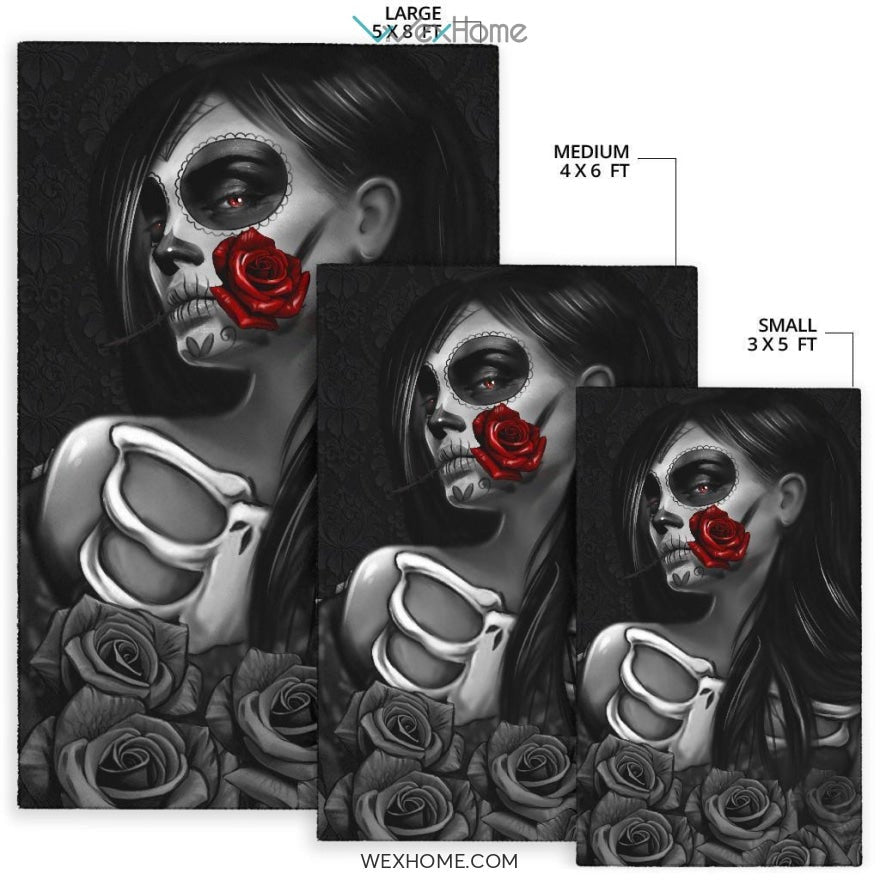 Day of the Dead and Roses - Rug