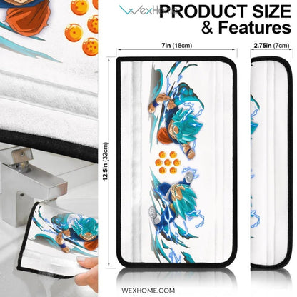 Dragon Ball Anime Seat Belt Covers | Goku Vs Vegeta Green Dragon Belt Covers