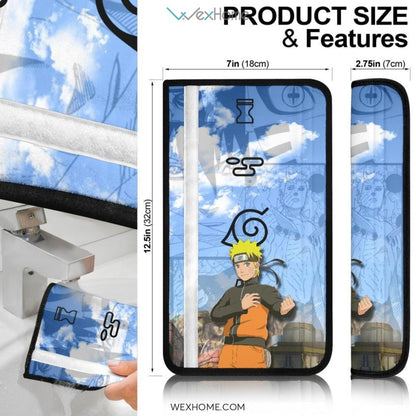Naruto Anime Seat Belt Covers | Naruto With Gamakichi Sage Eyes In Leaf Village Belt Covers