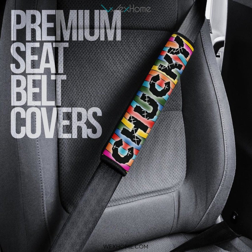Horror Movie Seat Belt Covers | Chucky Face Smiling Patterns Belt Covers