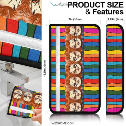 Horror Movie Seat Belt Covers | Chucky Face Smiling Patterns Belt Covers