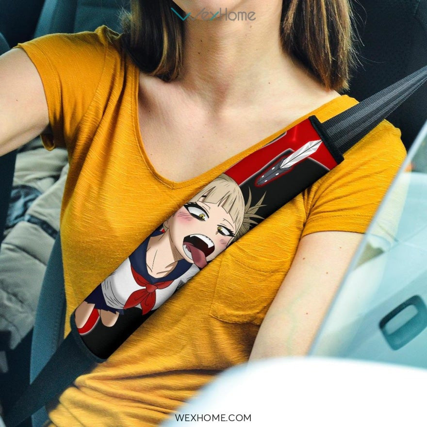 My Hero Academia Anime Seat Belt Covers | MHA Villain Himiko Toga Knife And Blood Belt Covers