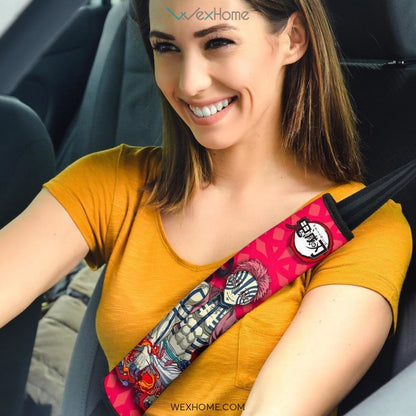 Akaza Seat Belt Covers Demon Slayers Anime Car Accessories