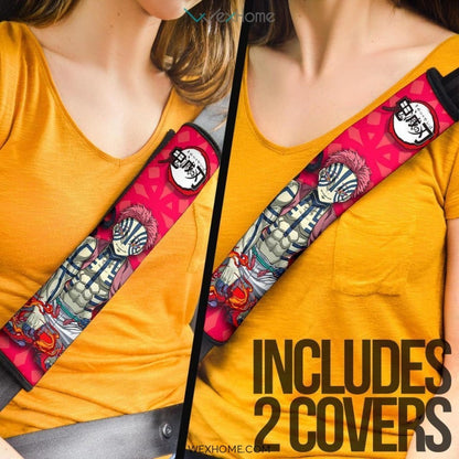 Akaza Seat Belt Covers Demon Slayers Anime Car Accessories
