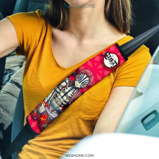 Akaza Seat Belt Covers Demon Slayers Anime Car Accessories
