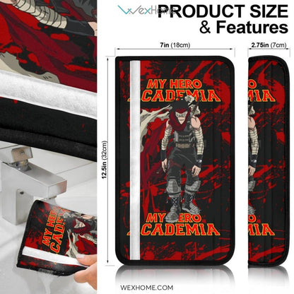 My Hero Academia Anime Seat Belt Covers | MHA Scary Stain Red Blood Belt Covers