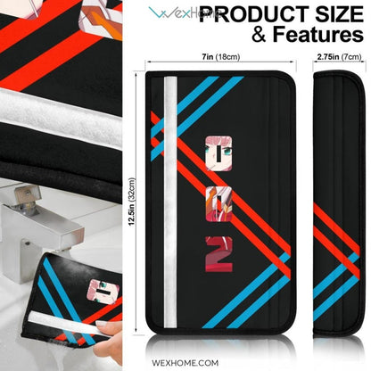 Darling In The Franxx Anime Seat Belt Covers | Zero Two Code 002 Minimal Belt Covers