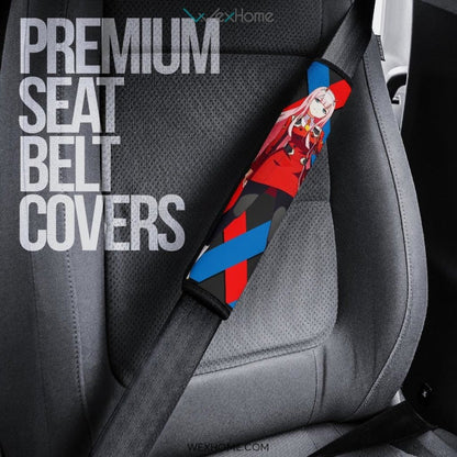 Darling In The Franxx Anime Seat Belt Covers | Zero Two Sexy Red And White Body Suit Belt Covers