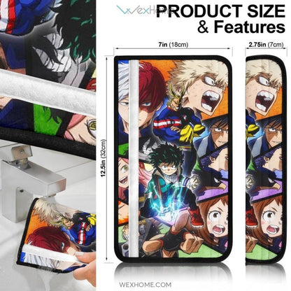 My Hero Academia Anime Seat Belt Covers | MHA Main Characters Izuku And Bakugou Power Belt Covers