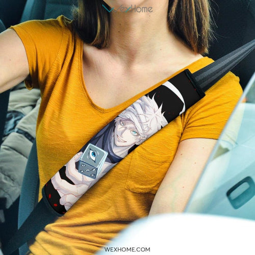 Jujutsu Kaisen Anime Seat Belt Covers | Cool Gojo Satoru Eye Reveal Cursed Rubik Belt Covers