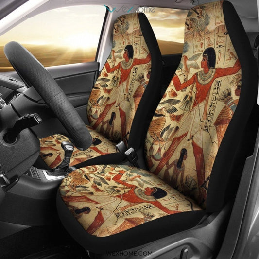 2pcs Ancient Egyptian words Car Seat Cover