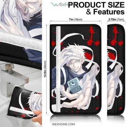 Jujutsu Kaisen Anime Seat Belt Covers | Cool Gojo Satoru Eye Reveal Cursed Rubik Belt Covers