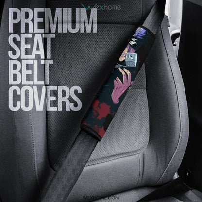 Jujutsu Kaisen Anime Seat Belt Covers | Cool Gojo Satoru Eye Reveal Cursed Rubik Belt Covers