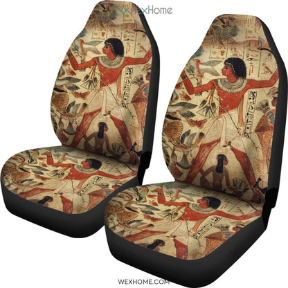2pcs Ancient Egyptian words Car Seat Cover