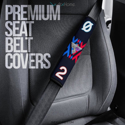 Darling In The Franxx Anime Seat Belt Covers | Zero Two Code 002 XX Neon Belt Covers