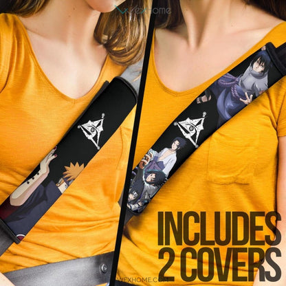 Naruto Anime Seat Belt Covers | Pain Akatsuki And Sasuke Uchiha Sharingan Belt Covers