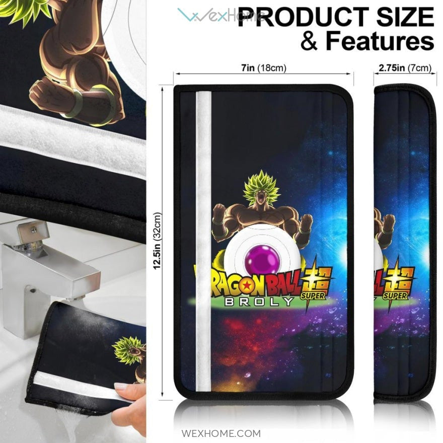 Dragon Ball Anime Seat Belt Covers | DB Super Broly Power Up Galaxy Belt Covers