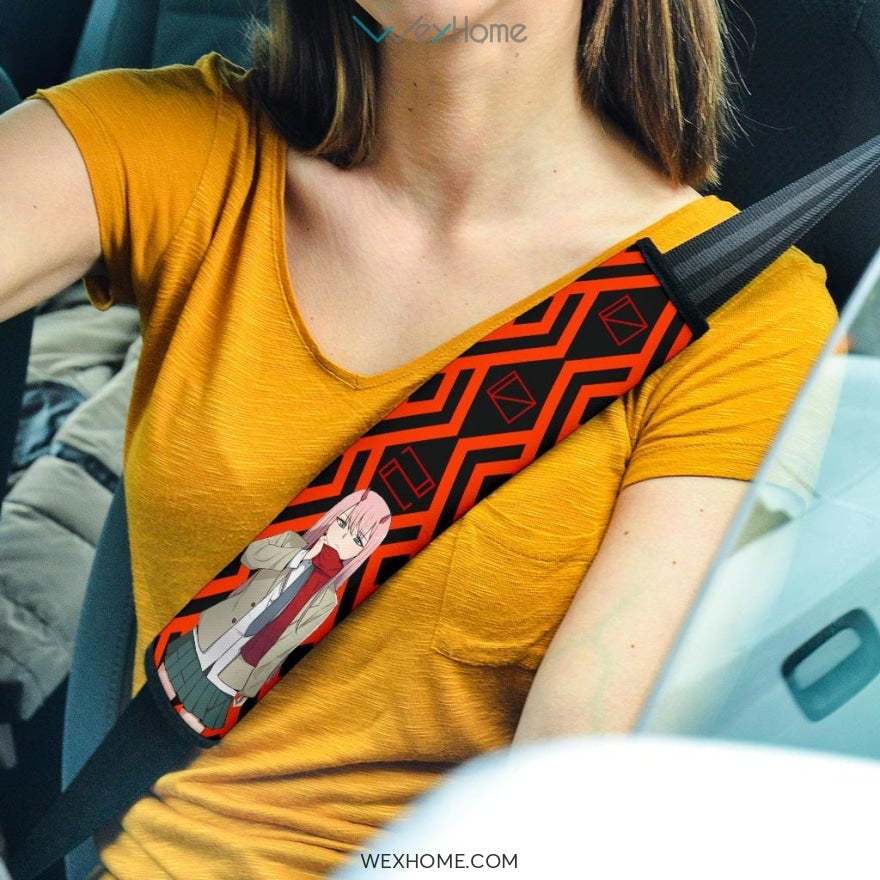 Darling In The Franxx Anime Seat Belt Covers | Zero Two Blue Red Belt Covers